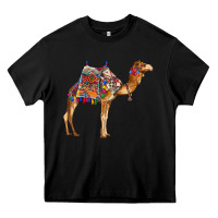 Black camel with colorful saddle Heavy Core Tee - BarkalooDesign