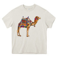 Cream camel with colorful saddle Heavy Core Tee - BarkalooDesign