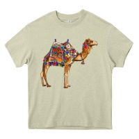 Mossy camel with colorful saddle Heavy Core Tee - BarkalooDesign