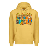 Antique Gold My blood type is pumpkin spice Premium Hoodie - RanaPortraitStore