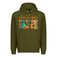 Army Green My blood type is pumpkin spice Premium Hoodie - RanaPortraitStore