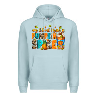 Blue Mist My blood type is pumpkin spice Premium Hoodie - RanaPortraitStore
