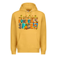 Mustard My blood type is pumpkin spice Premium Hoodie - RanaPortraitStore