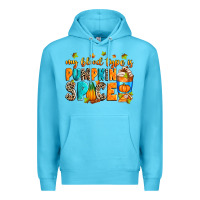 Ocean Blue My blood type is pumpkin spice Premium Hoodie - RanaPortraitStore