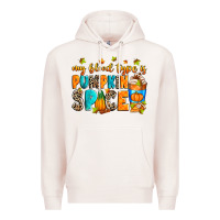 Pale Pink My blood type is pumpkin spice Premium Hoodie - RanaPortraitStore