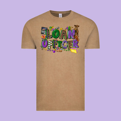 Loan Officer Mardi Gras Cowgirl Vintage Tee Designed By Cowgirlartshop
