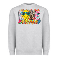 Heather Grey Love Summer Heavyweight Sweatshirt - CowhideDigitalArt