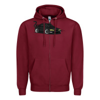 Burgundy spooky halloween jdm s14 silvia 240sx black cat illustrated t shirt Zipper Hoodie - trangStudio