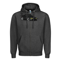 Charcoal Heather spooky halloween jdm s14 silvia 240sx black cat illustrated t shirt Zipper Hoodie - trangStudio