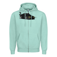 Seafoam spooky halloween jdm s14 silvia 240sx black cat illustrated t shirt Zipper Hoodie - trangStudio