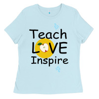 Baby Blue Teach Love Inspire Ladies Tee - Bettercallsaul