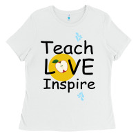 White Teach Love Inspire Ladies Tee - Bettercallsaul