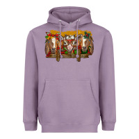 Lavender Christmas goats Heavyweight Hoodie - BarkalooDesign