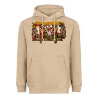 Mushroom Christmas goats Heavyweight Hoodie - BarkalooDesign