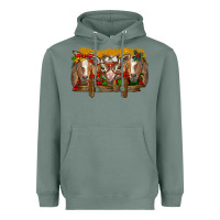 Sage Christmas goats Heavyweight Hoodie - BarkalooDesign