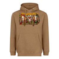 Toasted Coconut Christmas goats Heavyweight Hoodie - BarkalooDesign