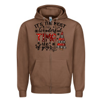 Chestnut IT THE MOST WONDERFUL TIME the of year Zipper Hoodie - CowhideDigitalArt
