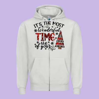 It The Most Wonderful Time The Of Year Zipper Hoodie Designed By Cowhidedigitalart