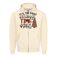Sandshell IT THE MOST WONDERFUL TIME the of year Zipper Hoodie - CowhideDigitalArt