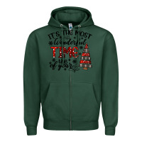 Sports Green IT THE MOST WONDERFUL TIME the of year Zipper Hoodie - CowhideDigitalArt