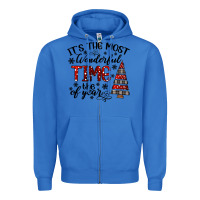 True Royal IT THE MOST WONDERFUL TIME the of year Zipper Hoodie - CowhideDigitalArt