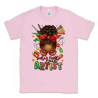 Bubblegum Pink santa's favorite nail artist afro messy bun Classic Tee - texasbilliewilder