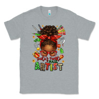 Heather Grey santa's favorite nail artist afro messy bun Classic Tee - texasbilliewilder