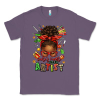 Lavender santa's favorite nail artist afro messy bun Classic Tee - texasbilliewilder