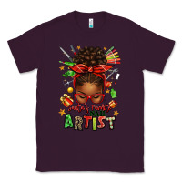 Plum santa's favorite nail artist afro messy bun Classic Tee - texasbilliewilder