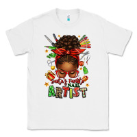 White santa's favorite nail artist afro messy bun Classic Tee - texasbilliewilder