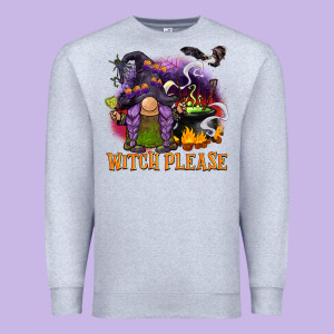 Witch Please Premium Sweatshirt Designed By Barkaloodesign