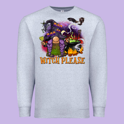 Witch Please Premium Sweatshirt Designed By Barkaloodesign