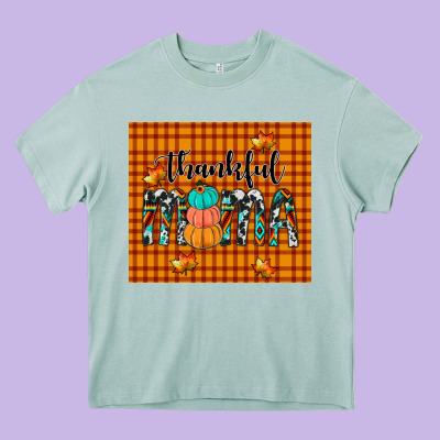 Thankful Tumbler Heavy Core Tee Designed By Jahusdesignshop
