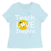 Baby Blue teach love inspire Ladies Tee - Bettercallsaul