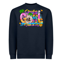 Navy spooky girl summer Heavyweight Sweatshirt - CowhideDigitalArt