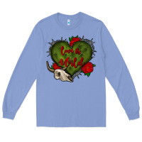 Colony Blue love is wild with bullskull olivia Long Sleeve Tee - OliviaCreatesArt
