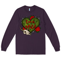 Plum love is wild with bullskull olivia Long Sleeve Tee - OliviaCreatesArt