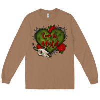 Toasted Coconut love is wild with bullskull olivia Long Sleeve Tee - OliviaCreatesArt