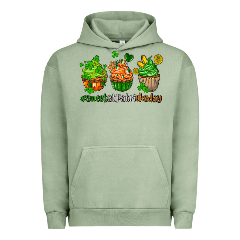 Sweet St Patricks Day Cupcake Urban Hoodie by AdoDesignShop | Teevron