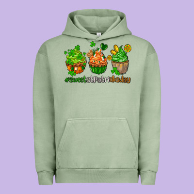 Sweet St Patricks Day Cupcake Urban Hoodie Designed By Adodesignshop