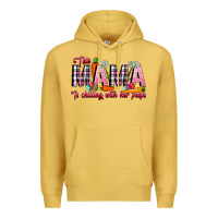 Antique Gold This Mama Is Chilling With Her Peeps Premium Hoodie - CowhideDigitalArt