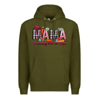 Army Green This Mama Is Chilling With Her Peeps Premium Hoodie - CowhideDigitalArt