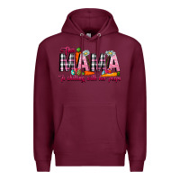 Burgundy This Mama Is Chilling With Her Peeps Premium Hoodie - CowhideDigitalArt