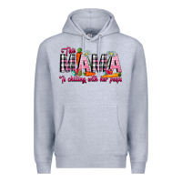 Heather Grey This Mama Is Chilling With Her Peeps Premium Hoodie - CowhideDigitalArt