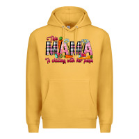 Mustard This Mama Is Chilling With Her Peeps Premium Hoodie - CowhideDigitalArt