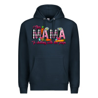 Navy This Mama Is Chilling With Her Peeps Premium Hoodie - CowhideDigitalArt