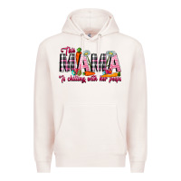 Pale Pink This Mama Is Chilling With Her Peeps Premium Hoodie - CowhideDigitalArt