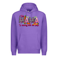 Purple This Mama Is Chilling With Her Peeps Premium Hoodie - CowhideDigitalArt