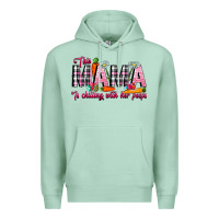 Seafoam This Mama Is Chilling With Her Peeps Premium Hoodie - CowhideDigitalArt