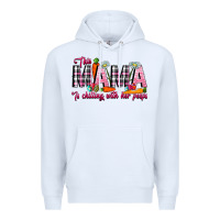 White This Mama Is Chilling With Her Peeps Premium Hoodie - CowhideDigitalArt